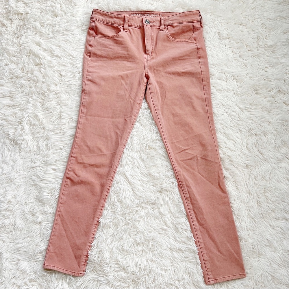 Pink American Eagle Super Stretch Jeggings Sz 12